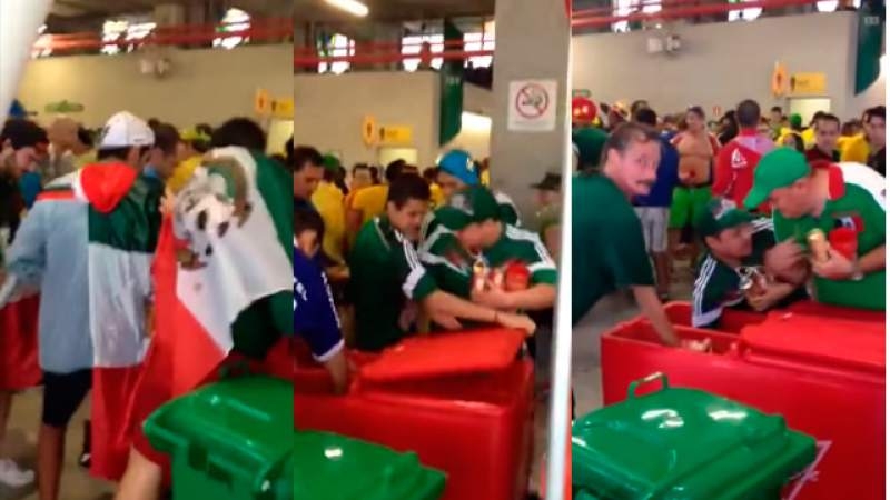 VIDEO: Captan a aficionados mexicanos robando cerveza en el Mundial