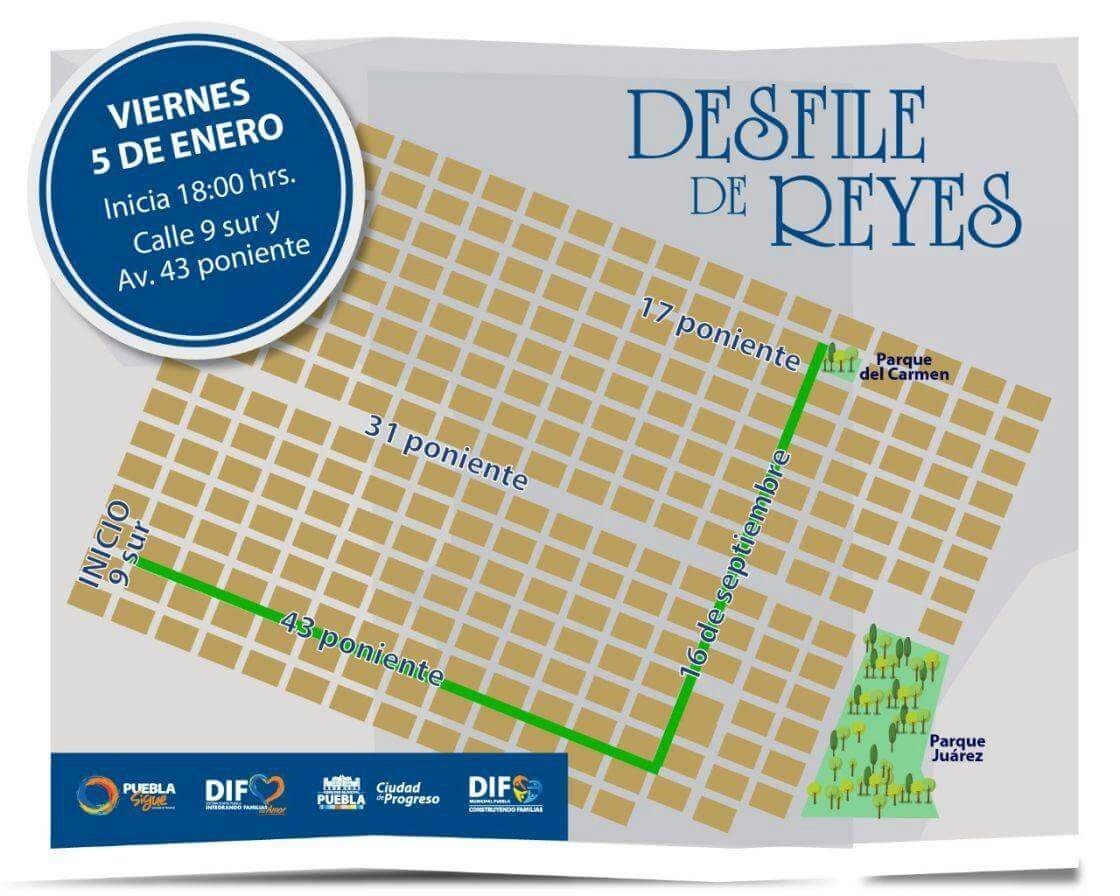 Desfile de Reyes en Puebla: Conoce el dispositivo vial para este viernes