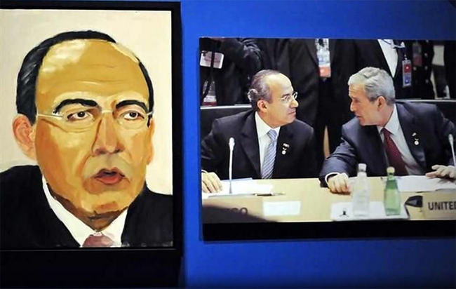 FOTOS: George Bush salió pintor y retrata a Calderón y otros líderes