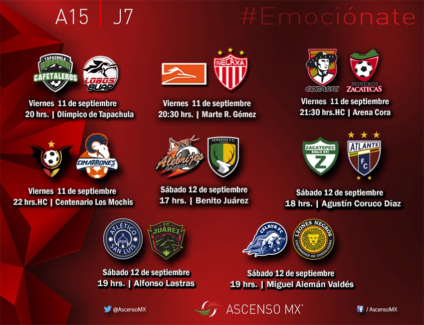 Ascenso MX: Conoce los horarios de juego de la Jornada 7