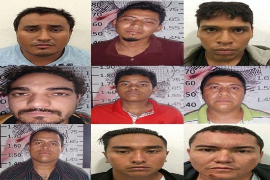 Consignan a 9 presuntos “zetas” dedicados a extorsionar y vender drogas en Cholula