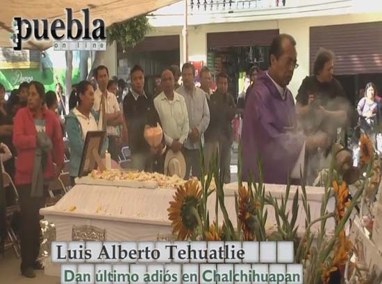 Dan último adiós a Luis Alberto Tehuatlie en Chalchihuapan