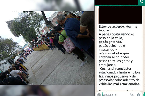 Vive Cenhch caos en el segundo día de clases presenciales; padres molestos piden mejor organización