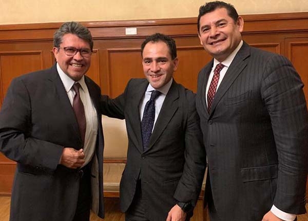 Alejandro Armenta y Ricardo Monreal se reúnen con el secretario de Hacienda, Arturo Herrera