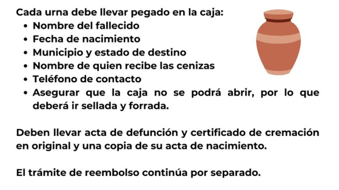Consulado de Nueva York amplía convocatoria para repatriación de cenizas