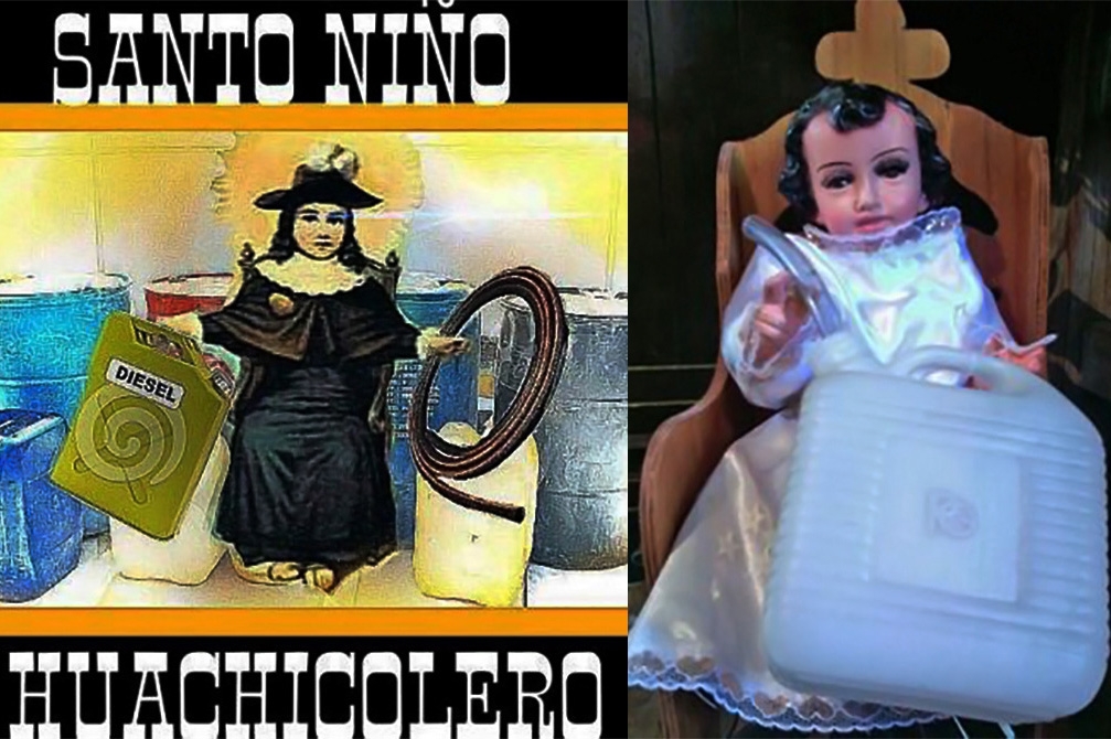“Santo Niño Huachicolero”, el más buscado en Puebla para la Candelaria
