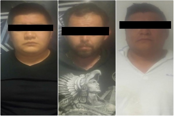 Detienen a tres asaltantes de camiones de carga en Puebla