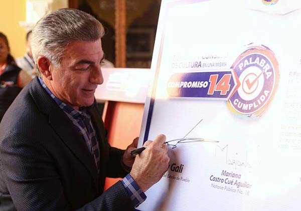 Tony Gali cumple el compromiso 14 del Plan para Puebla