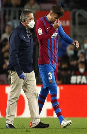 Piqué es baja en el Barcelona para la Champions League
