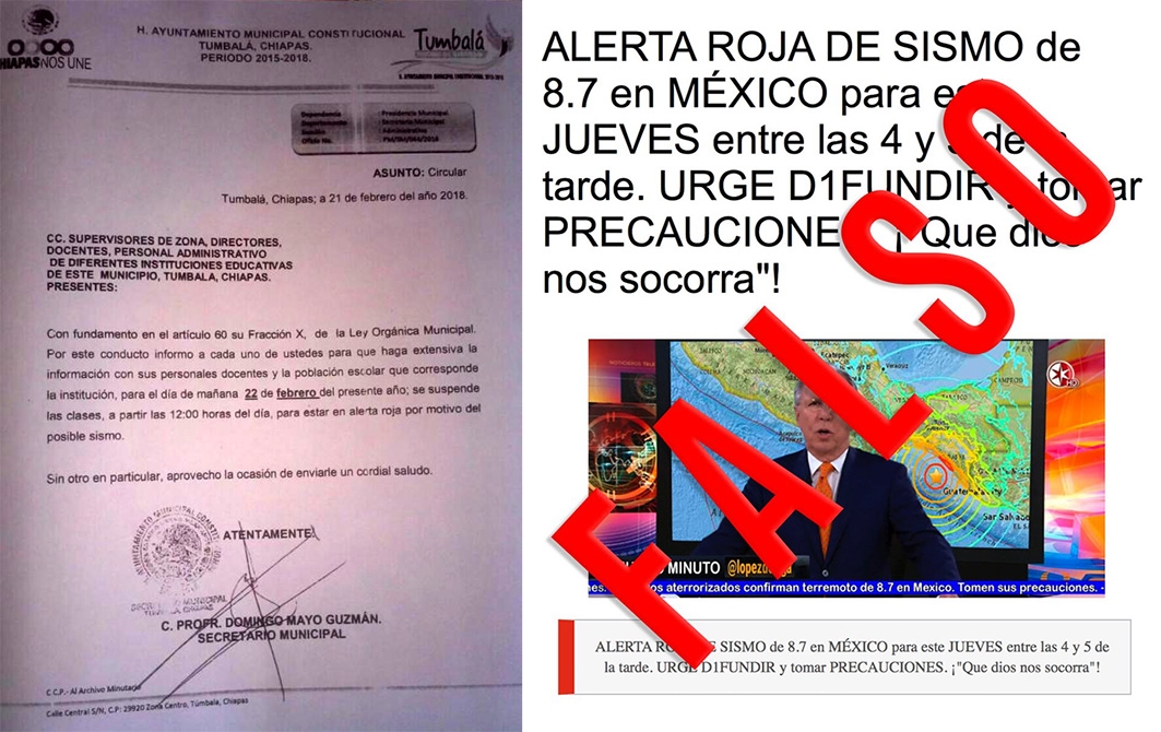 Falsa alerta de sismo motiva suspensión de clases en Chiapas