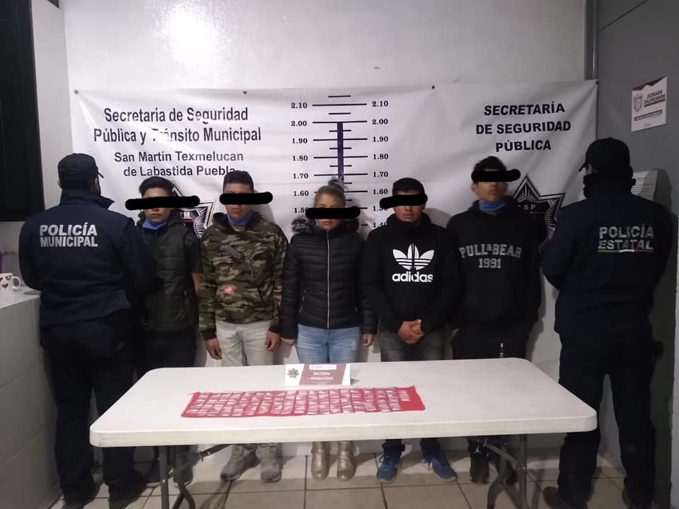 Banda de narcomenudistas es capturada en Texmelucan