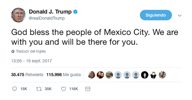 Comunidad internacional se solidariza con México
