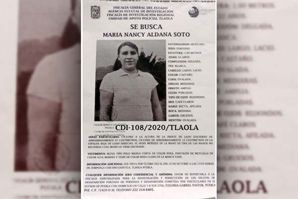 Nancy: Salió a buscar trabajo y lleva seis meses desaparecida
