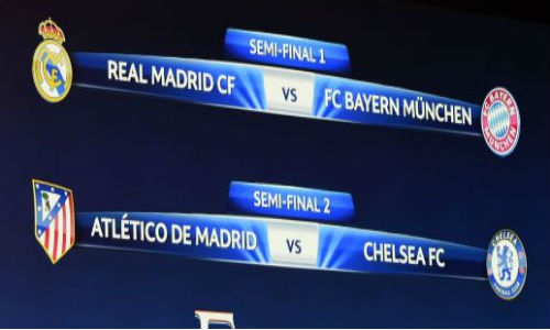 Semifinales de Champions: Madrid vs Bayern y Atlético vs Chelsea