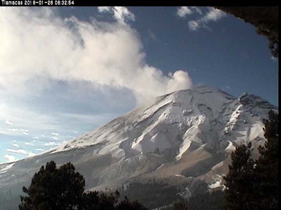 Postales domingueras del volcán Popocatépetl