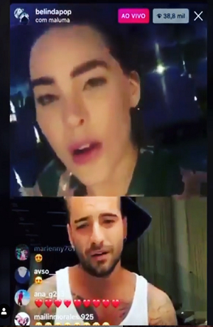 Belinda y Maluma encendieron las redes sociales cantando a dueto