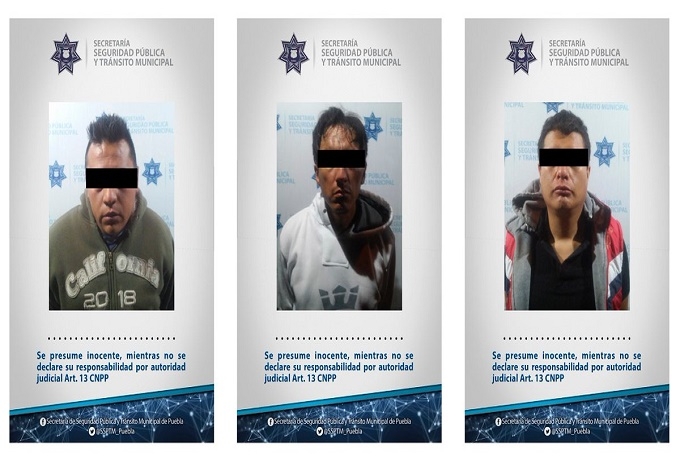 Policía aseguró a tres ladrones de autopartes en Guadalupe Hidalgo