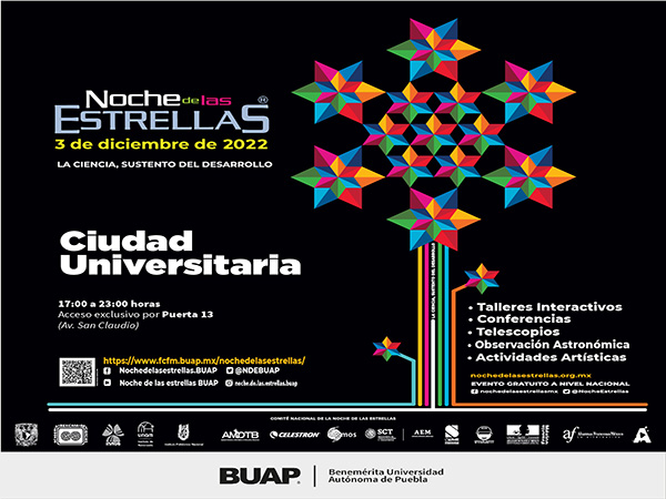 Noche de Estrellas y Puertas Abiertas 2022, en la BUAP