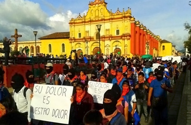 EZLN también se moviliza en Chiapas por Ayotzinapa