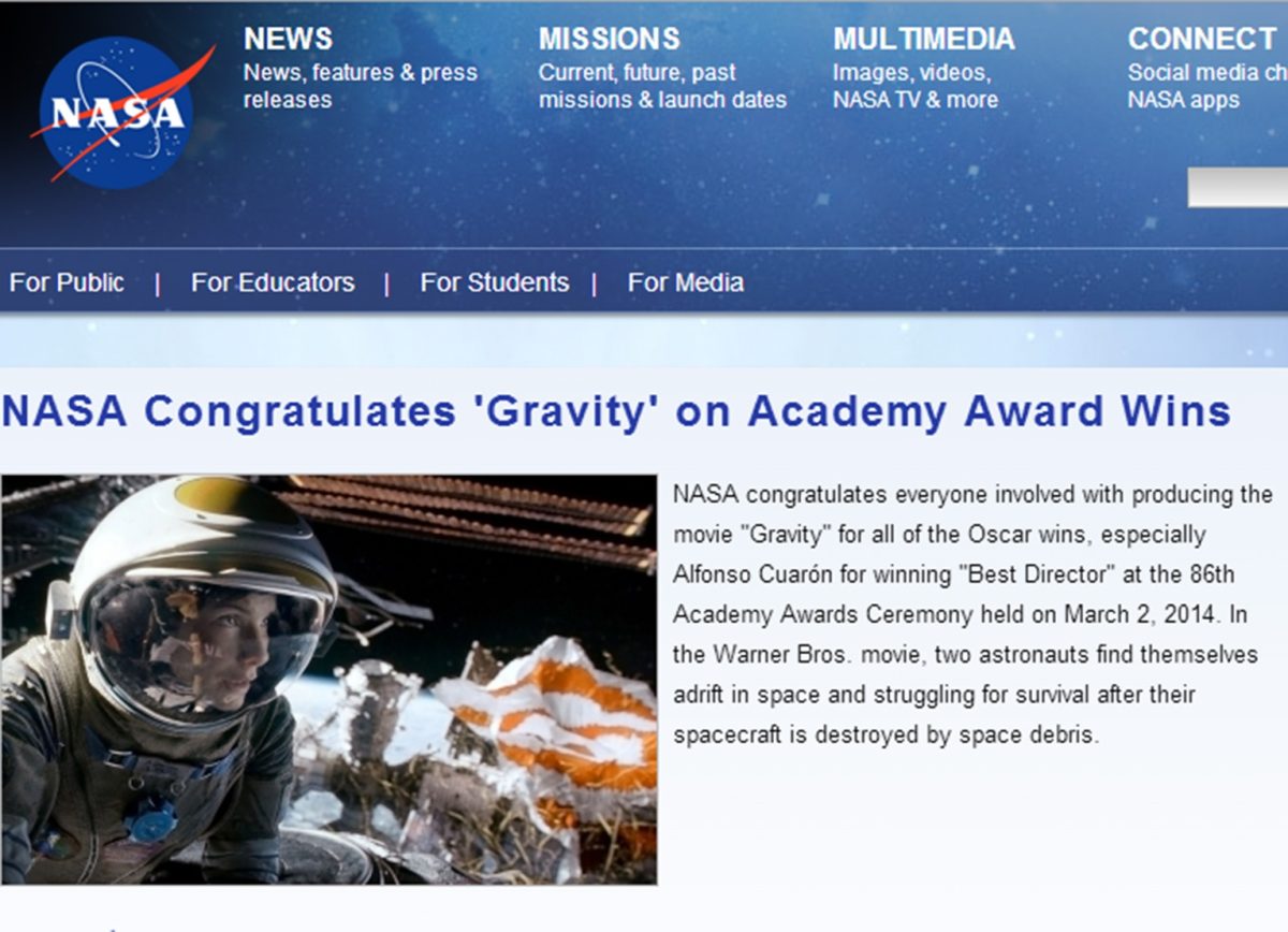 NASA felicita a Alfonso Cuarón