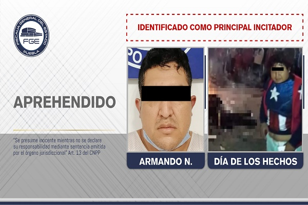 Detienen al principal incitador del linchamiento de encuestadores en Ajalpan