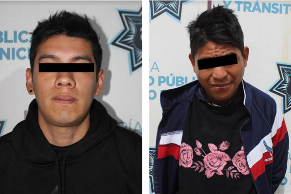 Cayó pareja que asaltaba unidades de transporte público en Puebla