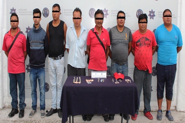 Cayó banda de extorsionadores de choferes de transporte público en Puebla
