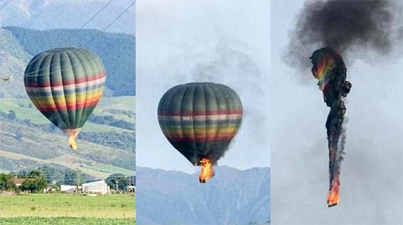 Mueren 16 personas al incendiarse globo aerostático en Texas