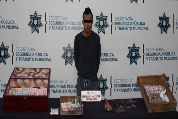 Cayó sujeto que robó 13 mil pesos de la empresa donde trabajaba en Puebla