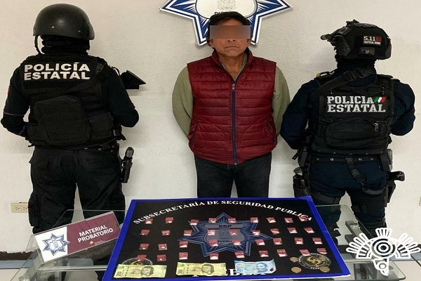 SSP Puebla detiene a sujeto que operaba “búnker” de drogas en la 46 Poniente