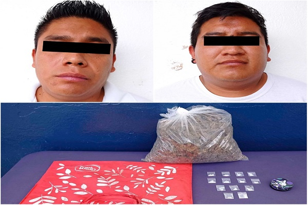 Taxista y acompañante son detenidos con drogas en Puebla
