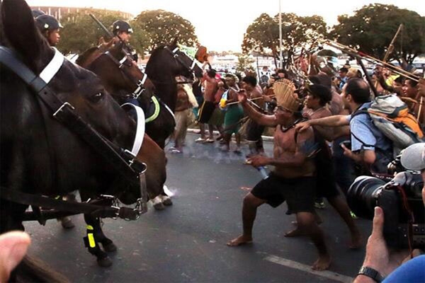 Siguen protestas en Brasil previó al Mundial: esta vez indígenas