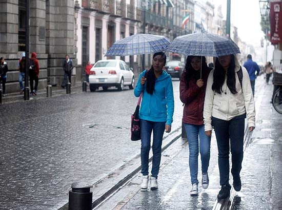 Lluvias fuertes a muy fuertes para Puebla en los próximos 3 días, prevé la Conagua