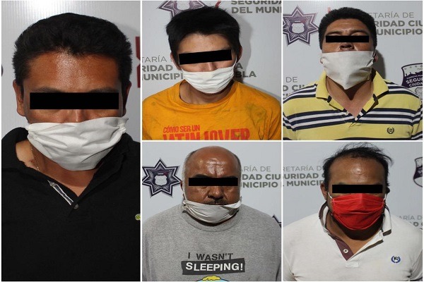 Seguridad Ciudadana aseguró a cinco ladrones en Puebla
