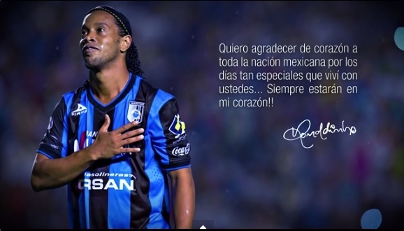 VIDEO: Ronaldinho se despide de México con emotiva grabación