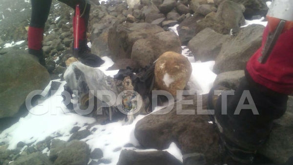 Rescatan momia en el Pico de Orizaba