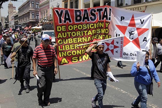 Marchas de Antorcha y la “28 de Octubre” desquician la ciudad de Puebla