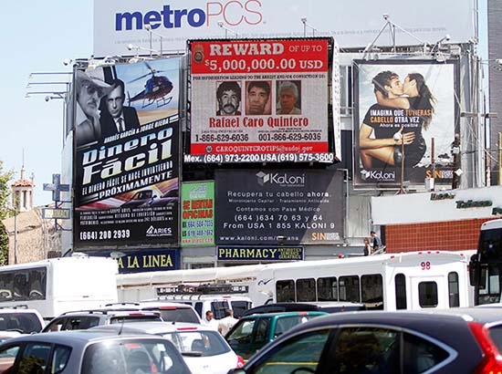 DEA busca a Caro Quintero con espectaculares en Los Ángeles
