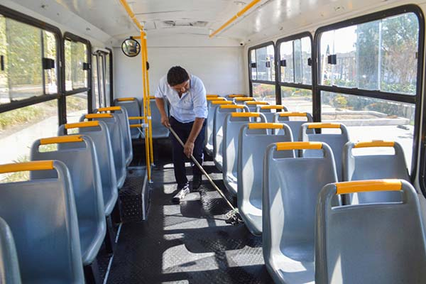 SMT pide a transportistas evitar sobrecupo por coronavirus