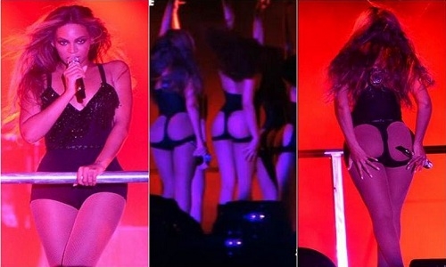 Beyoncé presume trasero en show