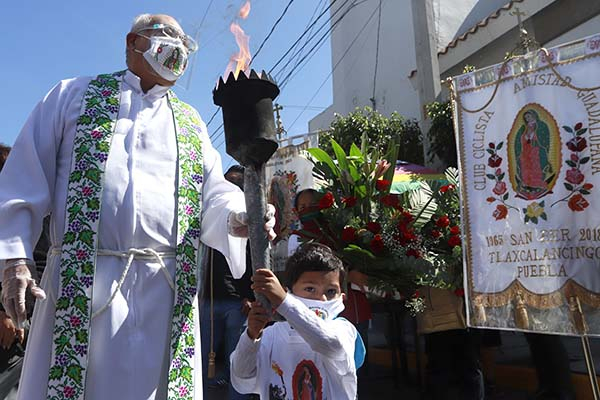 Antorcha Guadalupana llega a Puebla en su camino a Nueva York