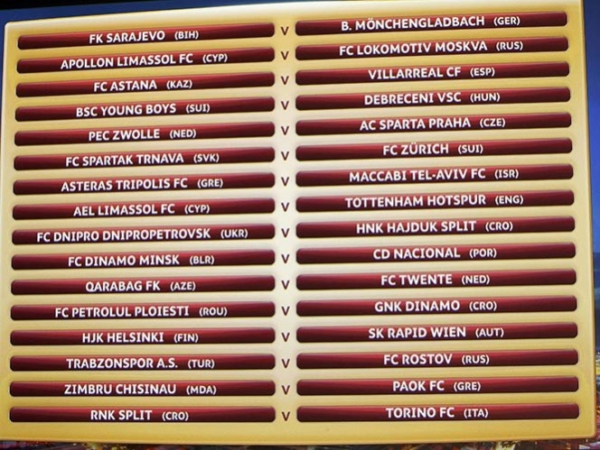 Mexicanos conocieron a rivales en la Europa League