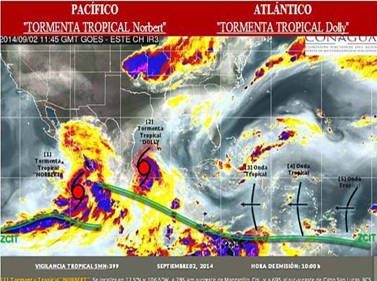 Tormenta Dolly impacta esta noche en Veracruz; alerta en Puebla