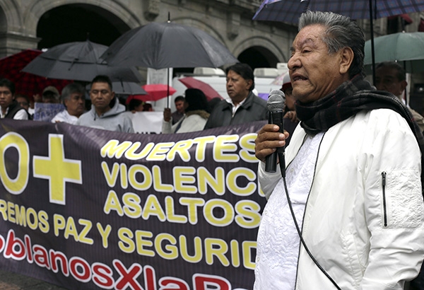 Fracasa marcha “ciudadana” contra la inseguridad en Puebla