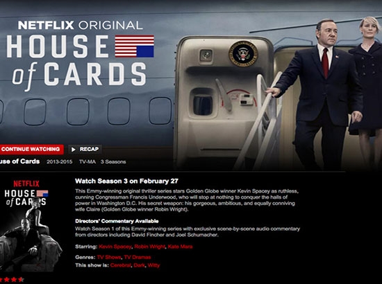 “House of Cards” 3 aparece por error en Netflix
