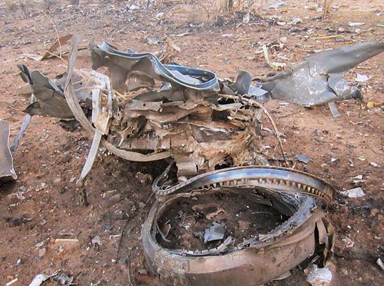 Revelan imágenes de restos de avión argelino en Mali