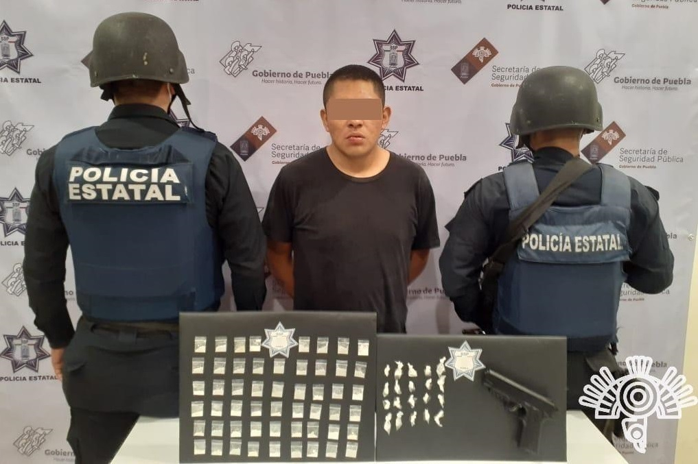 Asaltante de la banda “Los Socios” fue detenido con 66 dosis de droga en Tehuacán