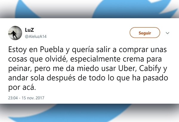 Uber y Cabify acosados por el fantasma del feminicidio en Puebla