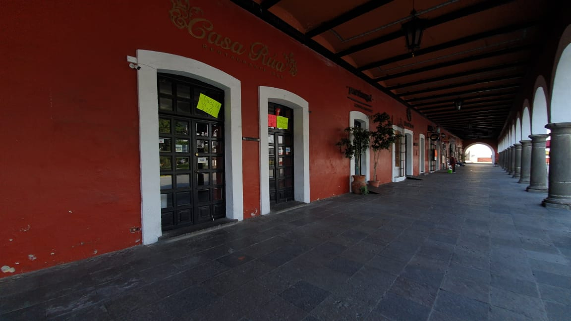 Cierran restaurantes del Portal de San Pedro Cholula