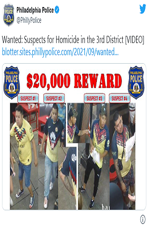 Policía de Filadelfia busca a aficionados americanistas por homicidio